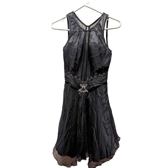 Ever Pretty Black Dance Costume Dress Crystals Cocktail Sleeveless Small NEW - Picture 1 of 7